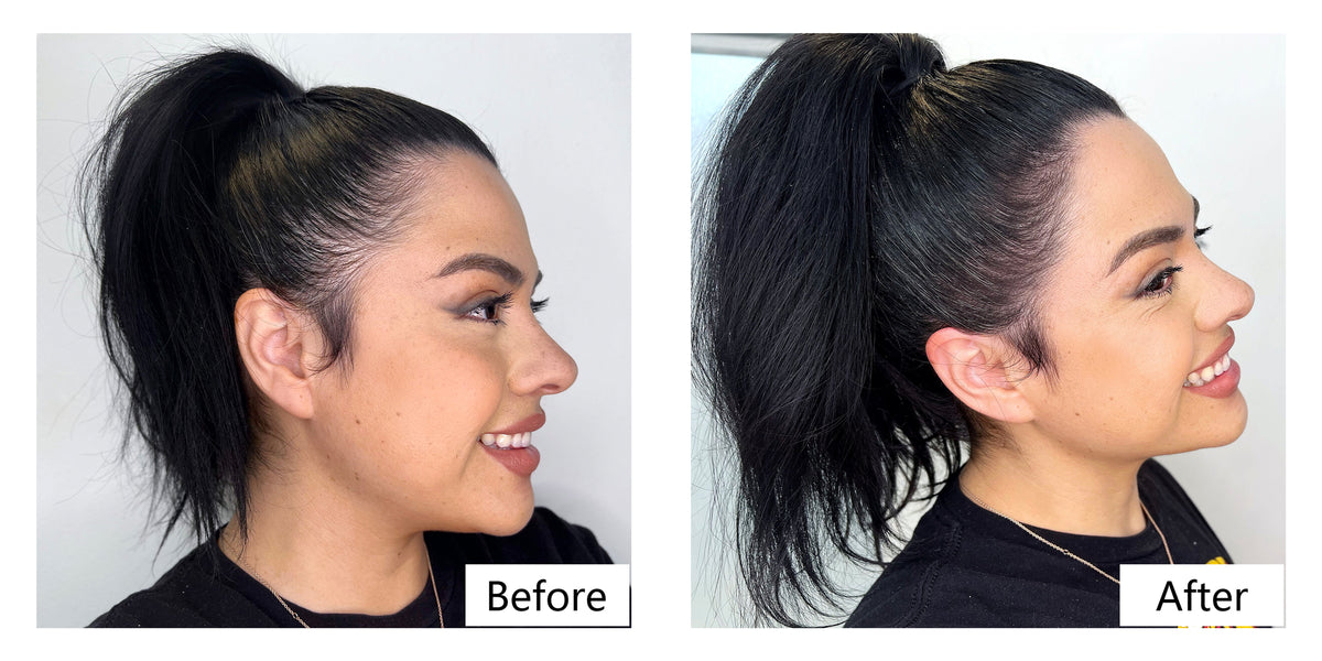 Lemooree Aplicador de fibras para el cabello + fibras para la construcción del cabello, 28 gramos, juego de bomba aplicadora en aerosol