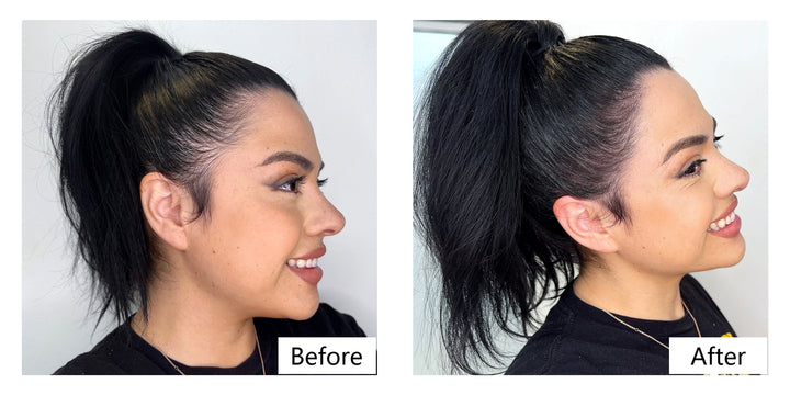 Lemooree Aplicador de fibras para el cabello + fibras para la construcción del cabello, 28 gramos, juego de bomba aplicadora en aerosol